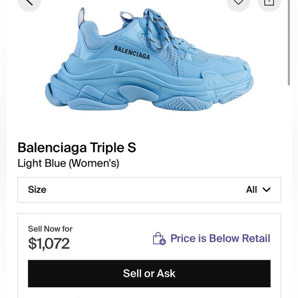 Balenciaga Triple S Sneakers - Light Blue - Picture 7 of 7